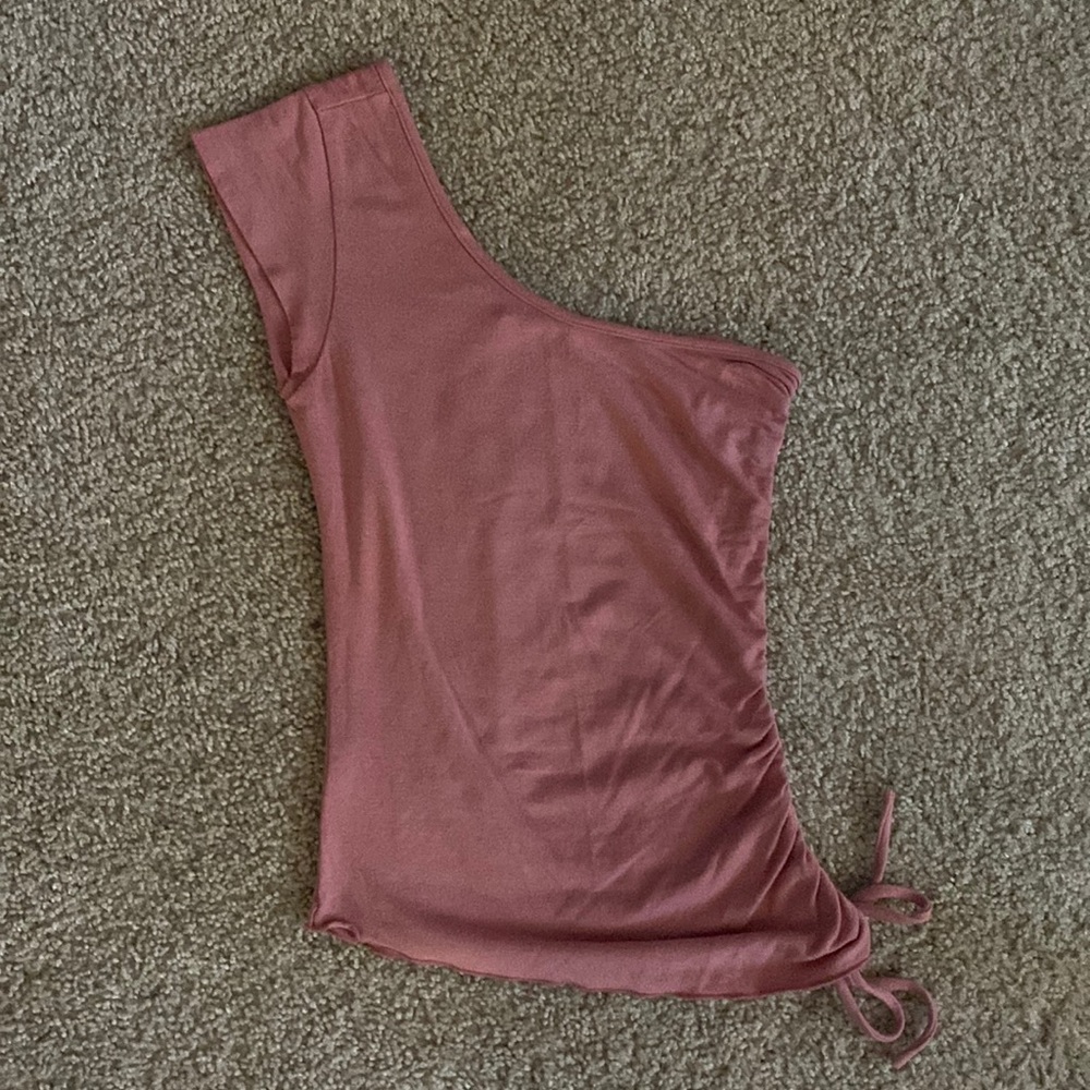 Rose Pink Forever 21 one shoulder top, size Small
